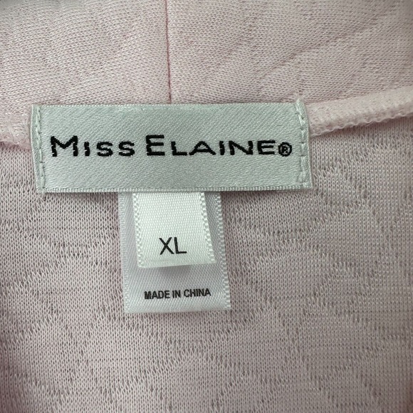 Miss Elaine Zip Robe XL Pink Floral Embroidered Dressing Gown Cottage‎ Fleece - Picture 8 of 10